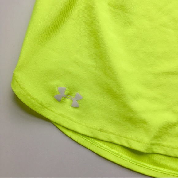 Under Armour Neon Yellow Heat Gear Shorts - Picture 2 of 5